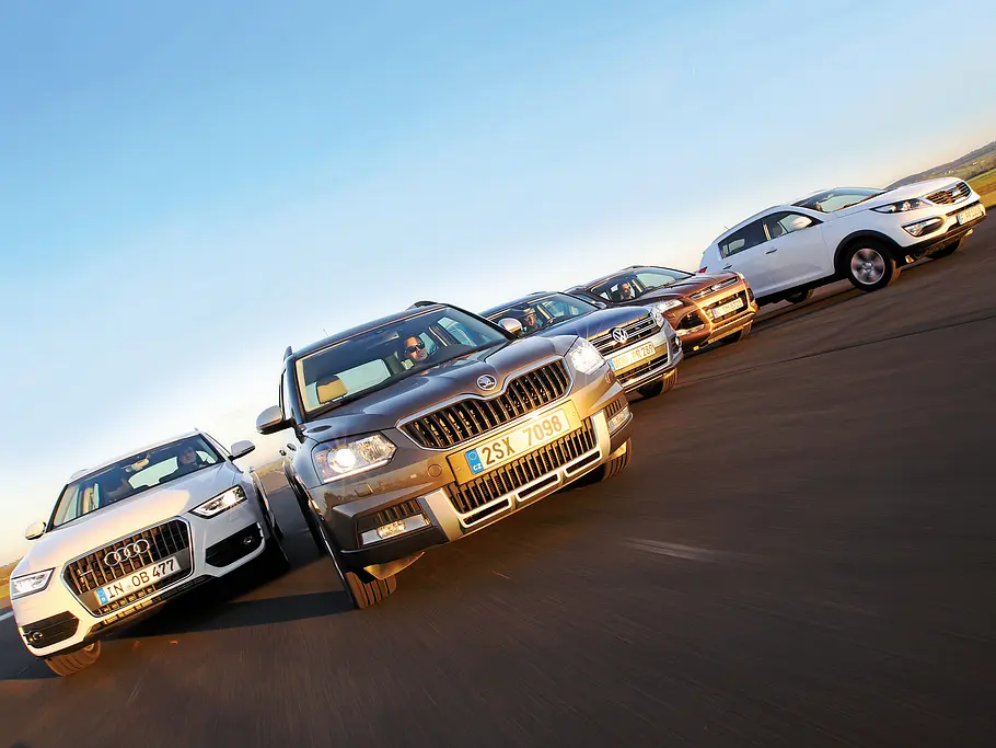Skoda Yeti, Audi Q3, VW Tiguan, Ford Kuga, Kia Sportage: Kompakt-SUV-Vergleichstest
