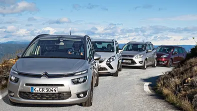Citroën Grand C4 Picasso, Ford Grand C-MAX, Opel Zafira Tourer, Renault Grand Scénic - Kompaktvan-Test