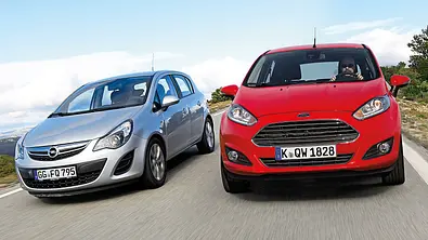 Bilder Ford Fiesta Opel Corsa Kompaktklasse Marken-Vergleich