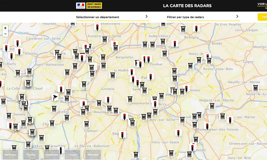 Radarfallen in Frankreich: Karte veröffentlicht
