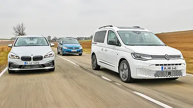BMW 2er Active Tourer/VW Touran/VW Caddy - Foto: Niklas Gotta