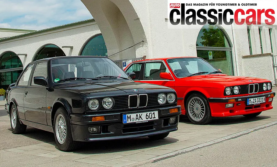 Der BMW 320is/BMW 333i statisch von schräg vorne fotografiert.
