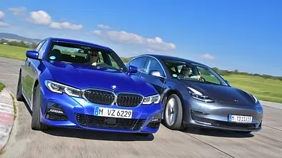 BMW 330i xDrive/Tesla Model 3 Long Range - Foto: Zbigniew Mazar