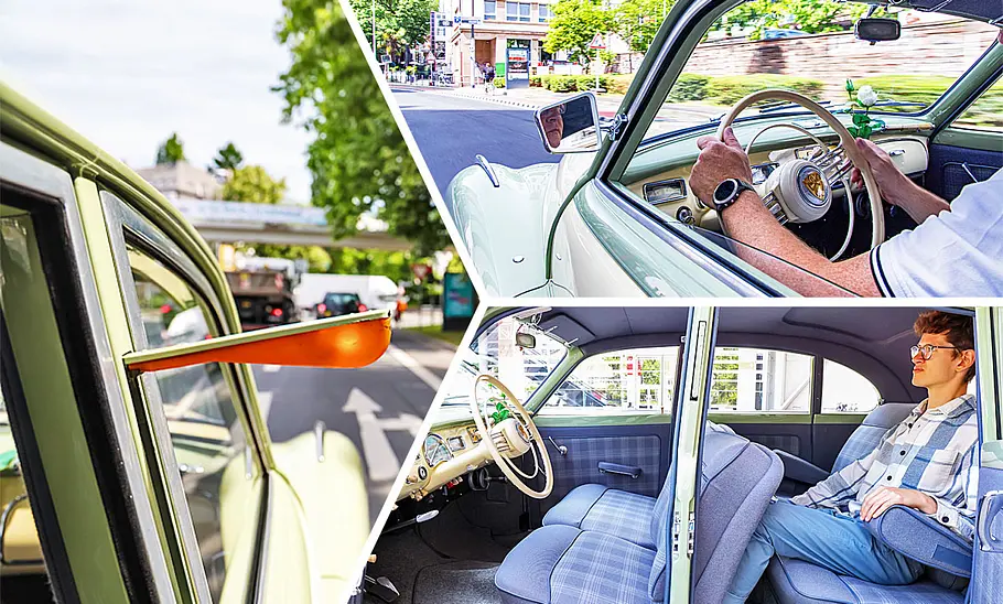BMW 501 Barockengel Kollage mit Details des BMW 501 Barockengel.