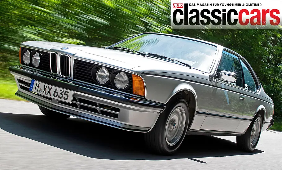 BMW 635 CSi Der BMW 635 CSi fahrend von schräg vorne