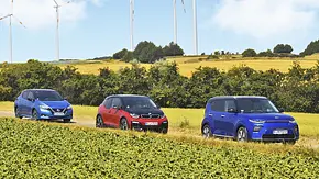 Nissan Leaf e+/BMW i3s/Kia e-Soul - Foto: Zbigniew Mazar Nissan Leaf e+/BMW i3s/Kia e-Soul - Foto: Zbigniew Mazar