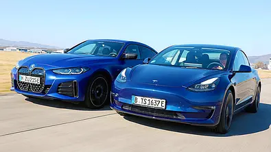 BMW i4/Tesla Model 3 - Foto: Daniela Loof