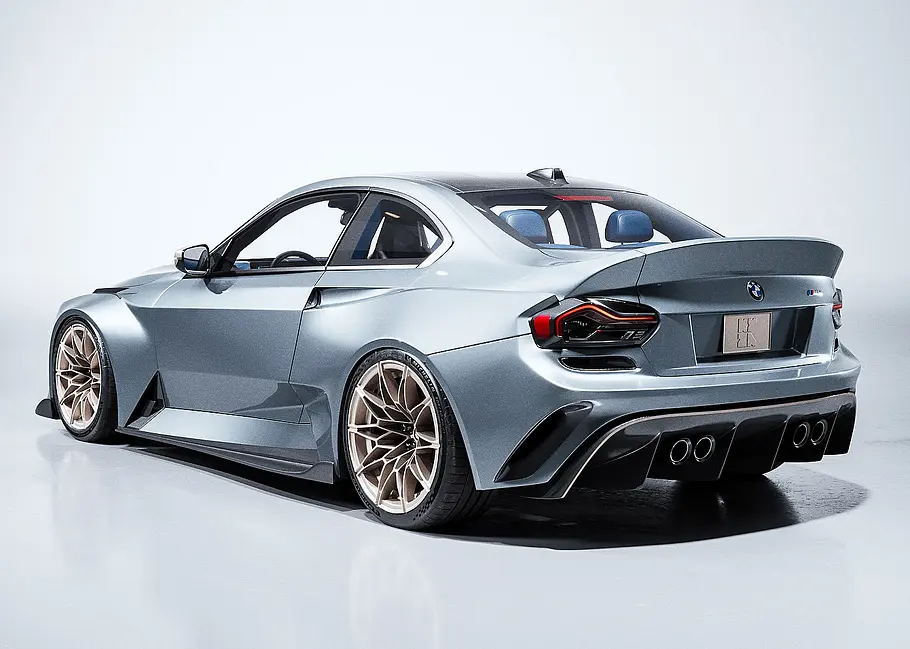 Blick von schräg hinten auf den BMW M2 KS von The Kyza.