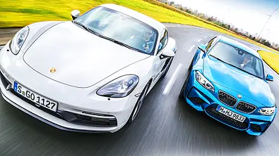 Porsche 718 Cayman GTS, BMW M2 Coupé - Foto: Daniela Loof