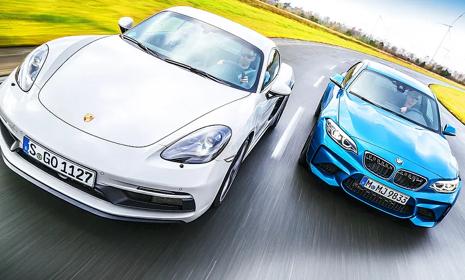 Porsche 718 Cayman GTS, BMW M2 Coupé Porsche 718 Cayman GTS, BMW M2 Coupé