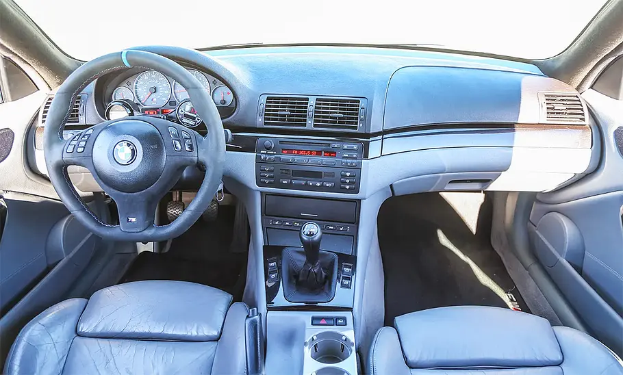 BMW M3 E46 Blick in den Innenraum des BMW M3 E46.