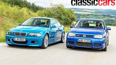 BMW M3 (E46) und VW Golf R32 fahrend von vorne - Foto: Frank Ratering