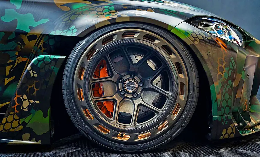 Die Räder des BMW M4 von Brixtonforged.