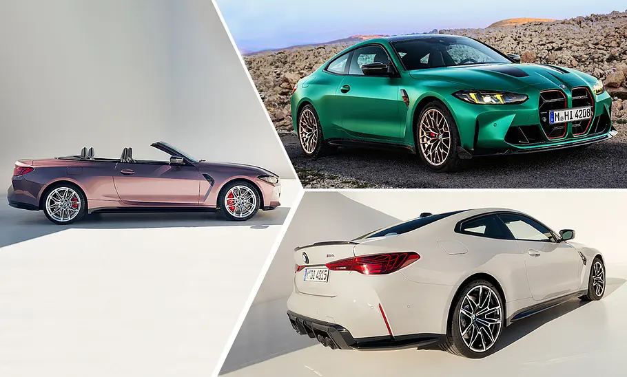 Collage des BMW M4 Facelift (2024).