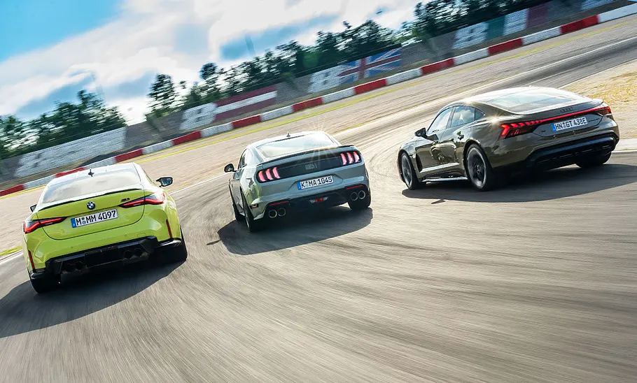BMW M4 Competition/Ford Mustang Mach 1/Audi RS e-tron GT