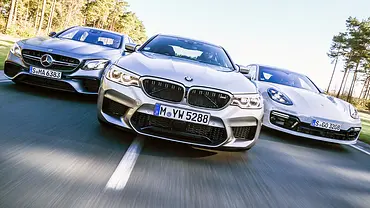 BMW M5/Mercedes-AMG E 63 S/Porsche Panamera Turbo - Foto: Daniela Loof BMW M5/Mercedes-AMG E 63 S/Porsche Panamera Turbo - Foto: Daniela Loof