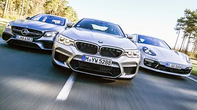 BMW M5/Mercedes-AMG E 63 S/Porsche Panamera Turbo - Foto: Daniela Loof