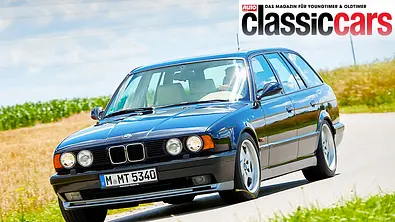 Der BMW M5 Touring (E34) von vorne fahrend fotografiert. - Foto: Tom Kirkpatrick