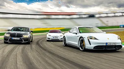 BMW M5 Competition/Tesla Model S Performance/Porsche Taycan Turbo S - Foto: Frank Ratering