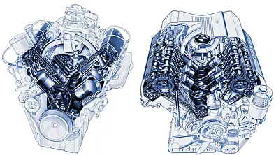BMW 502 & 740i (E32): V8-Motor - Foto: BMW