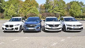 BMW X3/Ford Edge/Skoda Kodiaq RS/VW Tiguan Allspace - Foto: Zbigniew Mazar BMW X3/Ford Edge/Skoda Kodiaq RS/VW Tiguan Allspace - Foto: Zbigniew Mazar