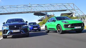 Jaguar F-Pace P550 SVR/BMW X3 M Competition/Porsche Macan GTS - Foto: Zbigniew Mazar