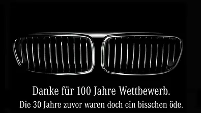 100 Jahre BMW: Mercedes gratuliert