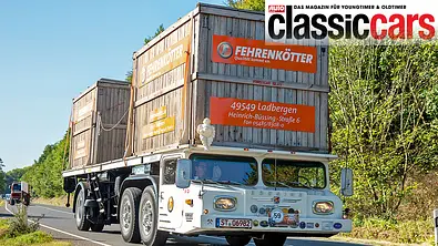Der Büssing Supercargo Decklaster fahrend von schräg vorne. - Foto: Tyson Jopson