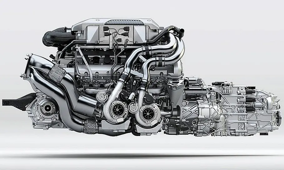 Bugattis W16-Motor Bugattis W16-Motor: Technische Ansicht
