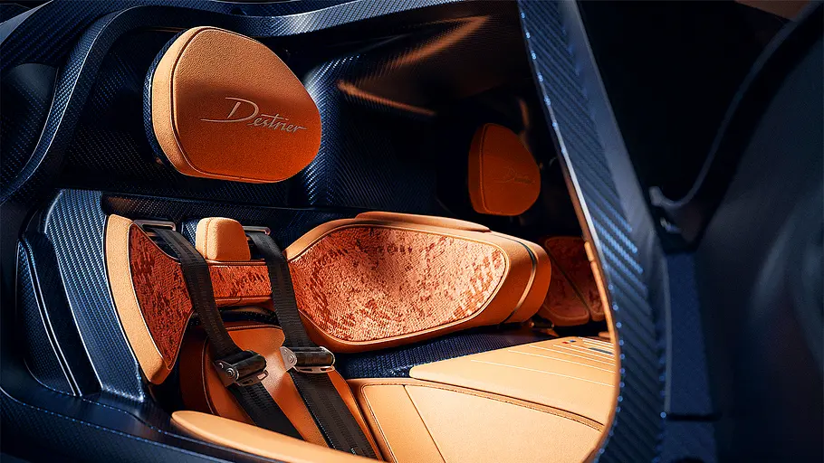 Blick auf die Sitze im Innenraum des Bugatti Destrier (2026).
