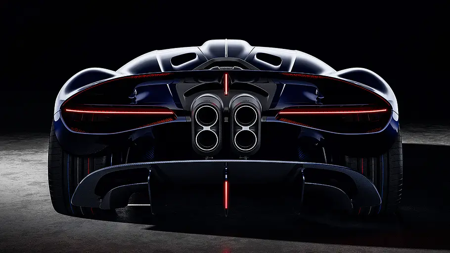 Blick von hinten auf den Bugatti Destrier (2026).