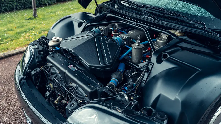 Der Motor des Bugatti EB112.