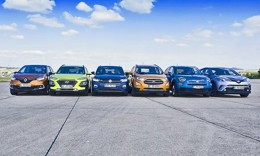 Renault Captur/Hyundai Kona/VW T-Cross/Ford EcoSport/Fiat 500X/Toyota C-HR