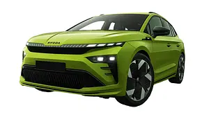 Der Skoda Enyaq, statisch vor weißem Hintergrund. - Foto: Skoda