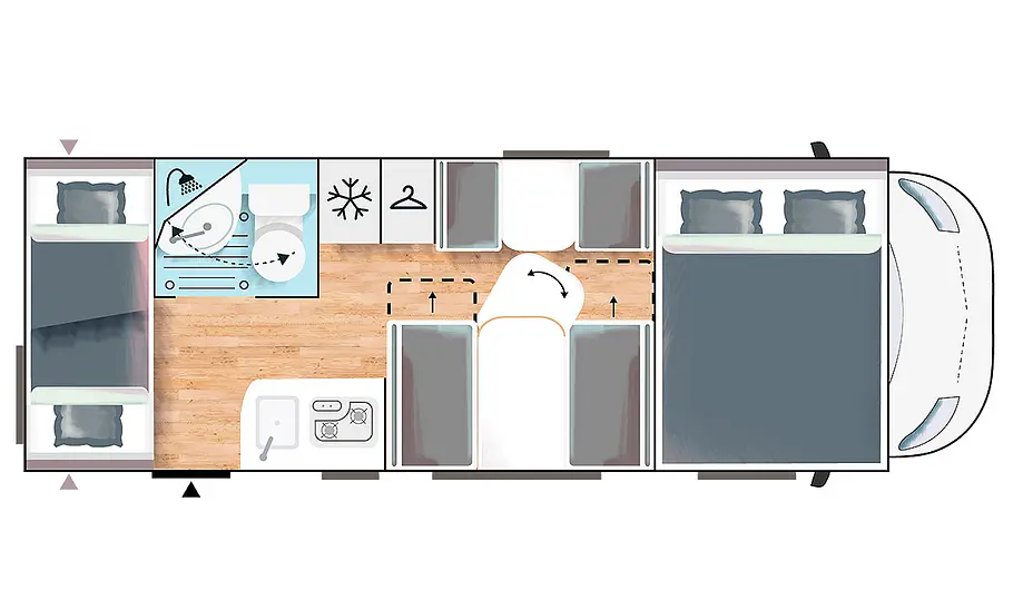 Chausson C656 (2025) Die Skizze zeigt Grundriss des Chausson C656 (2025).