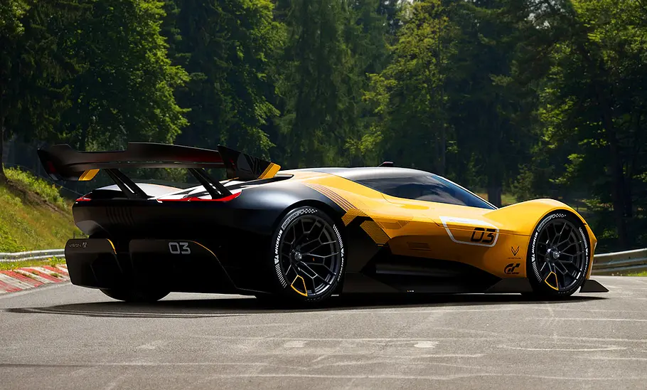 Chevrolet Corvette CX.R VGT Blick von schräg hinten auf die Chevrolet Corvette CX.R VGT.