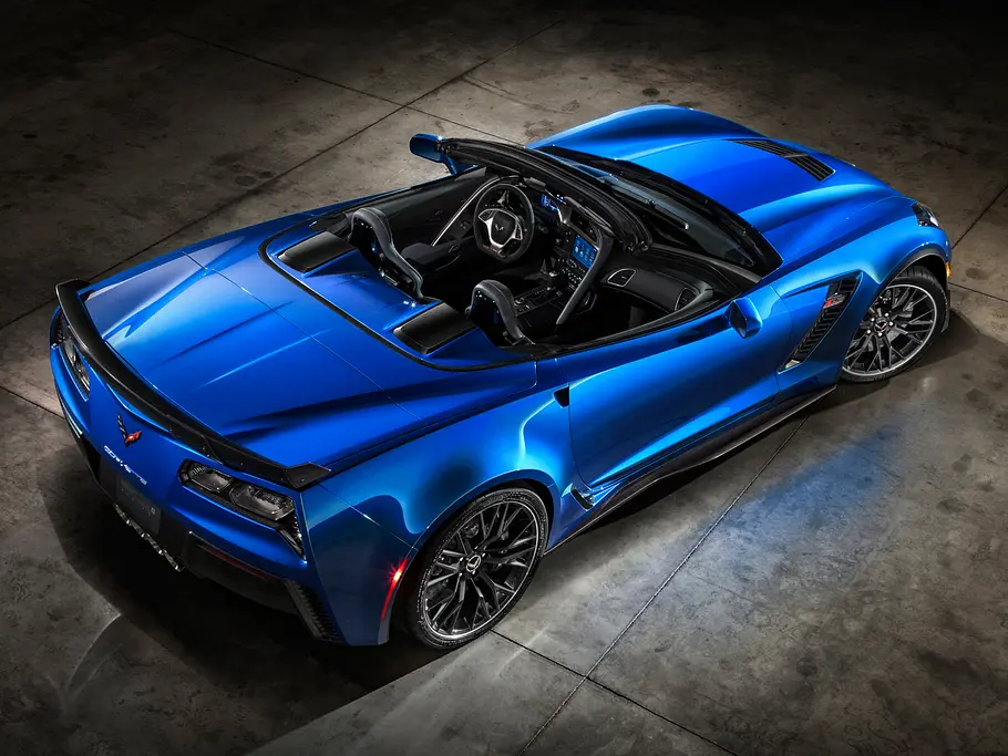 Corvette C7 Z06 Convertible: Premiere in New York 2014 Chevrolet Corvette Z06 Convertible New York Auto Show 2014 Premiere Karosserie-Kit Fahrwerk