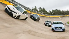 Honda Civic Type R/Cupra Leon VZ Cup 2.0 TSI/BMW 128ti/Hyundai i30 N Performance - Foto: Frank Ratering