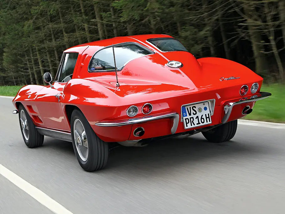 Classic Cars Vergleich Bilder Chevrolet Corvette Sting Ray 1963 Heckscheibe