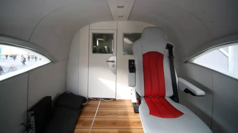 Der Rückraum der Fahrerkabine des Colani SuperTruck/InnoTruck