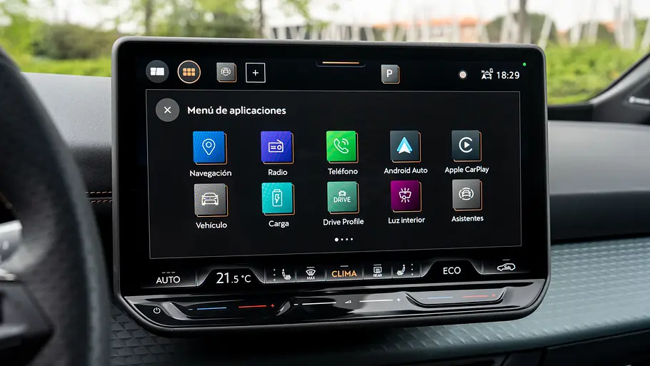 Cupra Born Facelift 2026 Das Infotainmentsystem des Cupra Born.