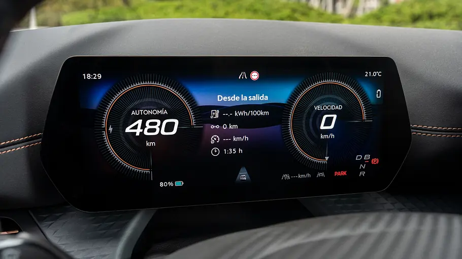 Cupra Born Facelift 2026 Die Detailaufnahme zeigt das Virtual Cockpit im neuen Cupra Born (2026).