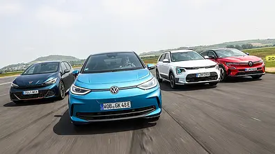 Cupra Born/VW ID.3/Kia Niro EV/Renault Megane E-Tech - Foto: Daniela Loof