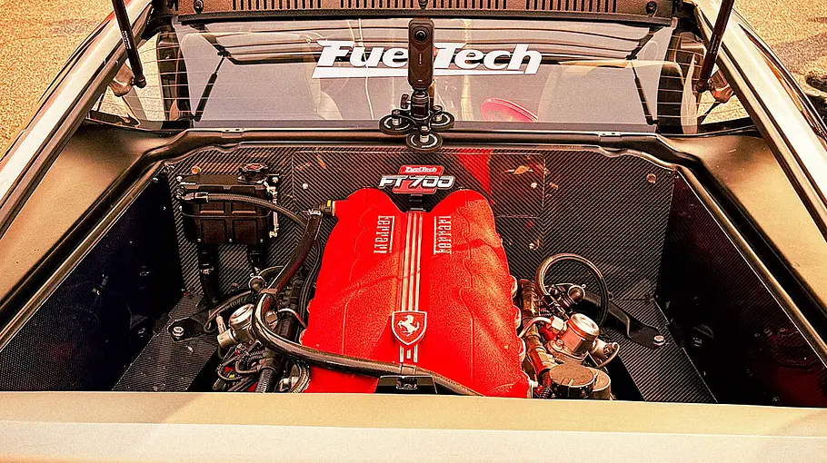 DeLorean DMC-12 mit Ferrari-V8 Der Motor des DeLorean DMC-12 mit Ferrari-V8.