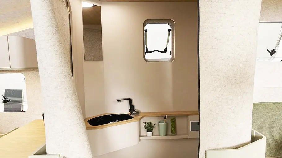 Das Badezimmer der Dethleffs-Studie c.fold (2026).