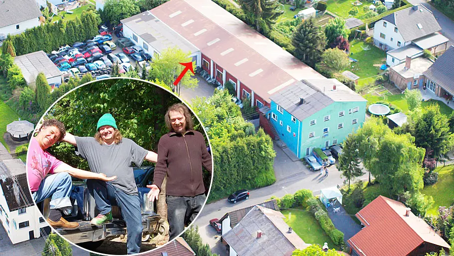 Das Gebäude der Ludolfs aus der Luft fotografiert. 