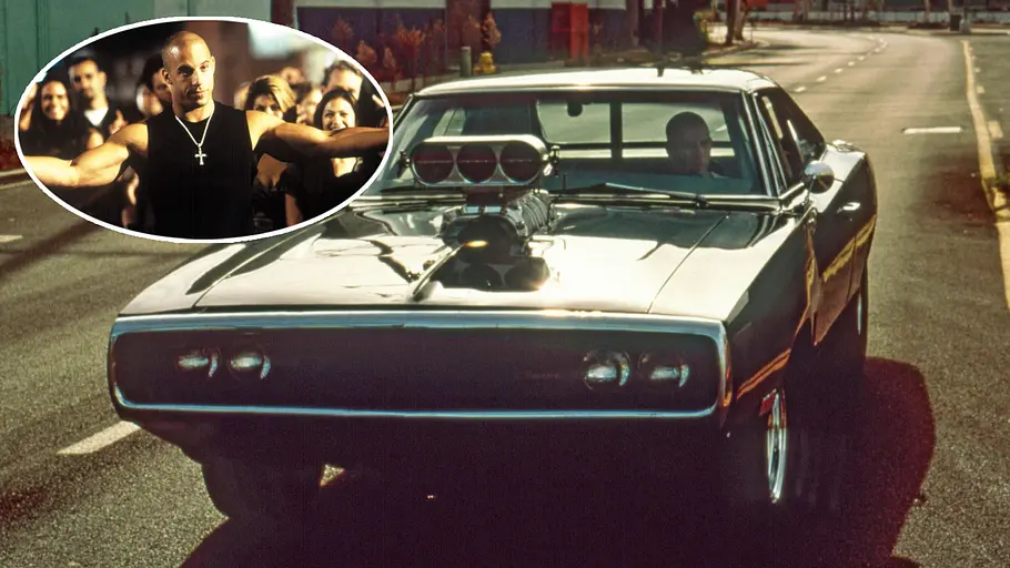 Der Dodge Charger von Dominic Toretto fahrend von vorne