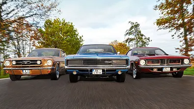 Mustang/Charger/Barracuda: Classic Cars - Foto: Scoutsource Communications