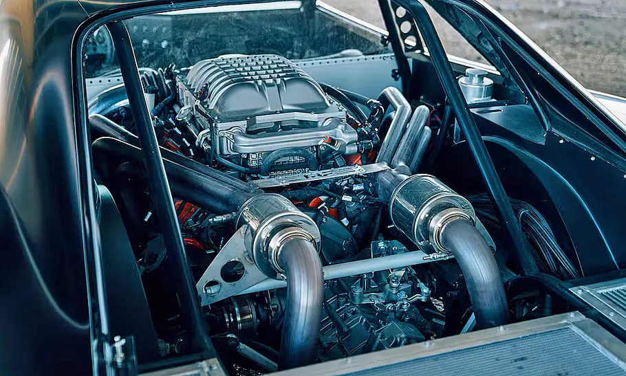Der Motor des Speedkore Dodge Charger Hellacious.