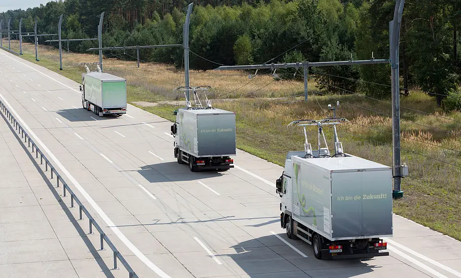 Siemens baut E-Lkw-Teststrecke
